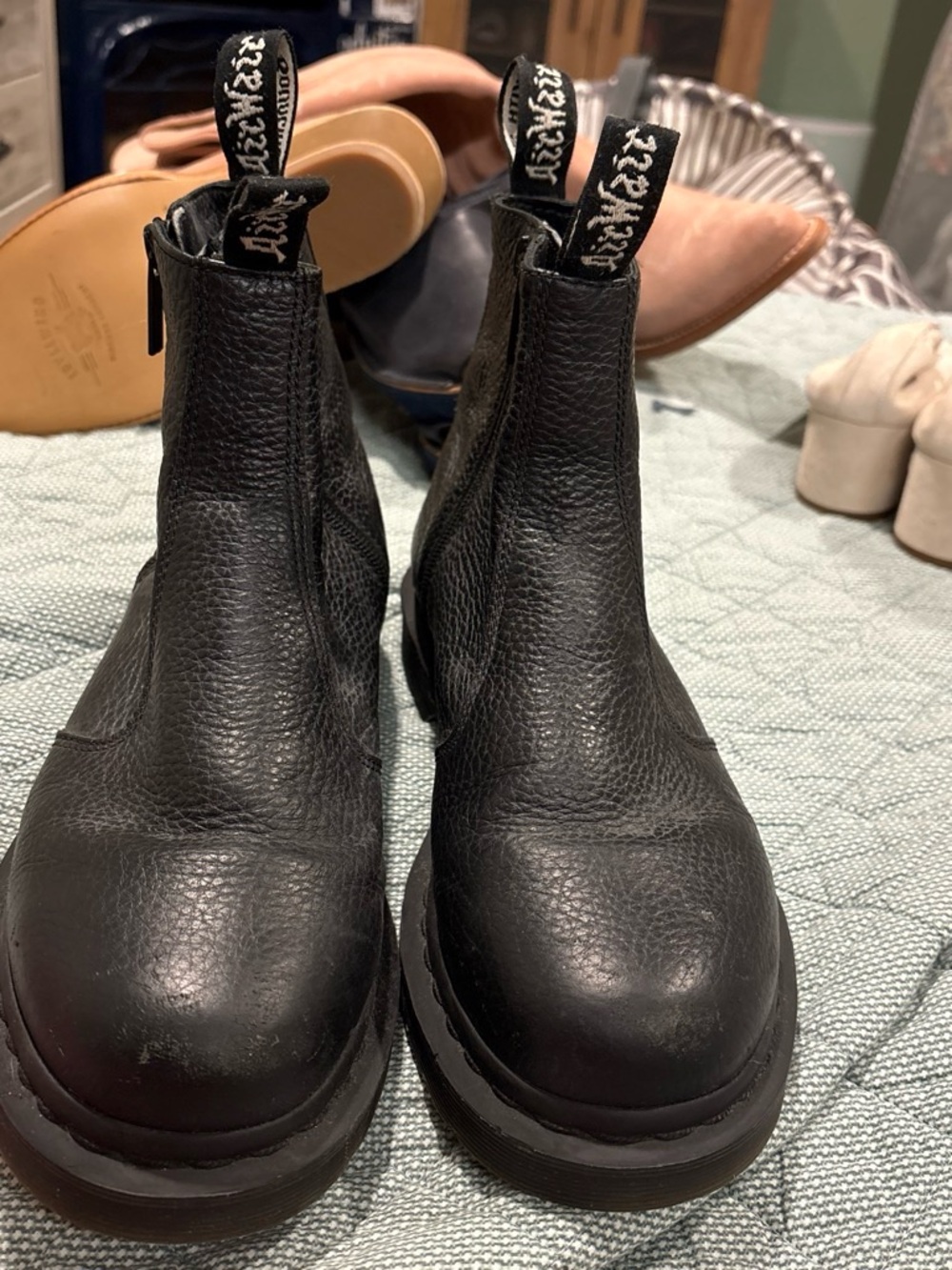 Dr. Martens Black double zip booties